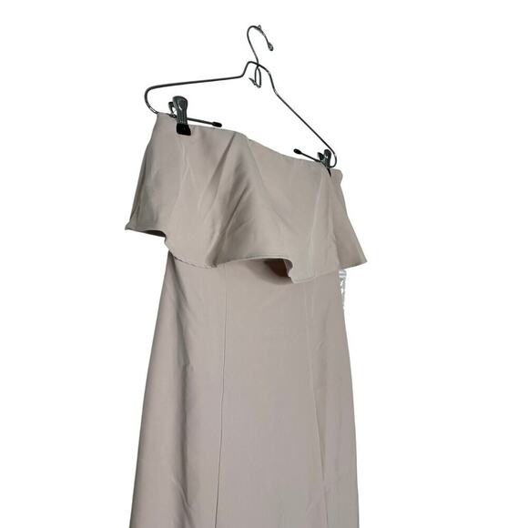 NWT Show Me Your Mumu Small Gray Monaco Ruffle Strapless Maxi Bridesmaid Dress - Picture 5 of 16
